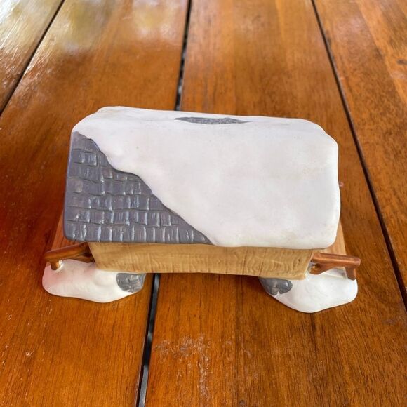 Vintage Lemax Light Brown Covered Bridge For Village - Picture 8 of 10